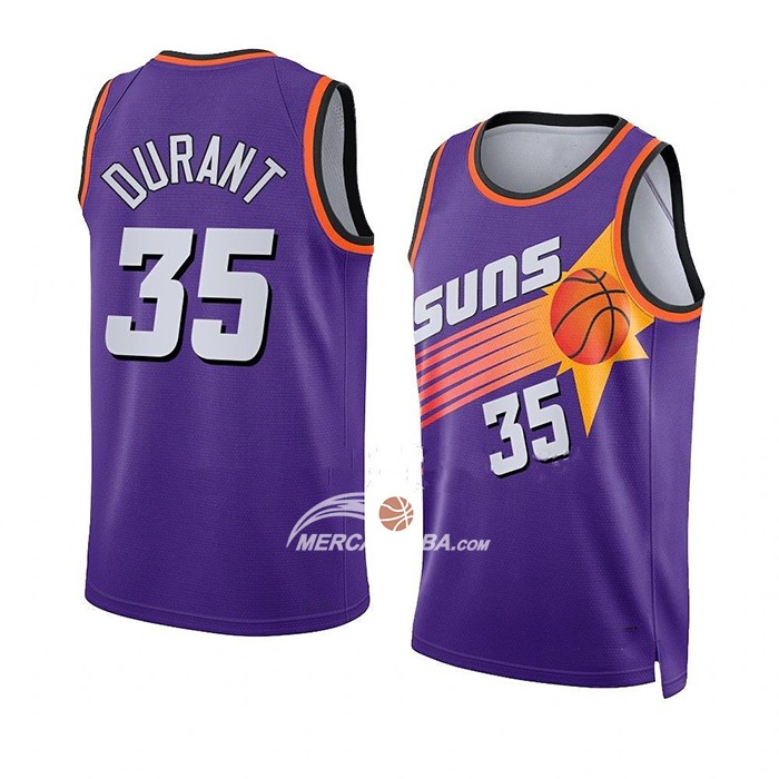 Maglia Phoenix Suns Kevin Durant NO 35 Classic 2022-23 Viola